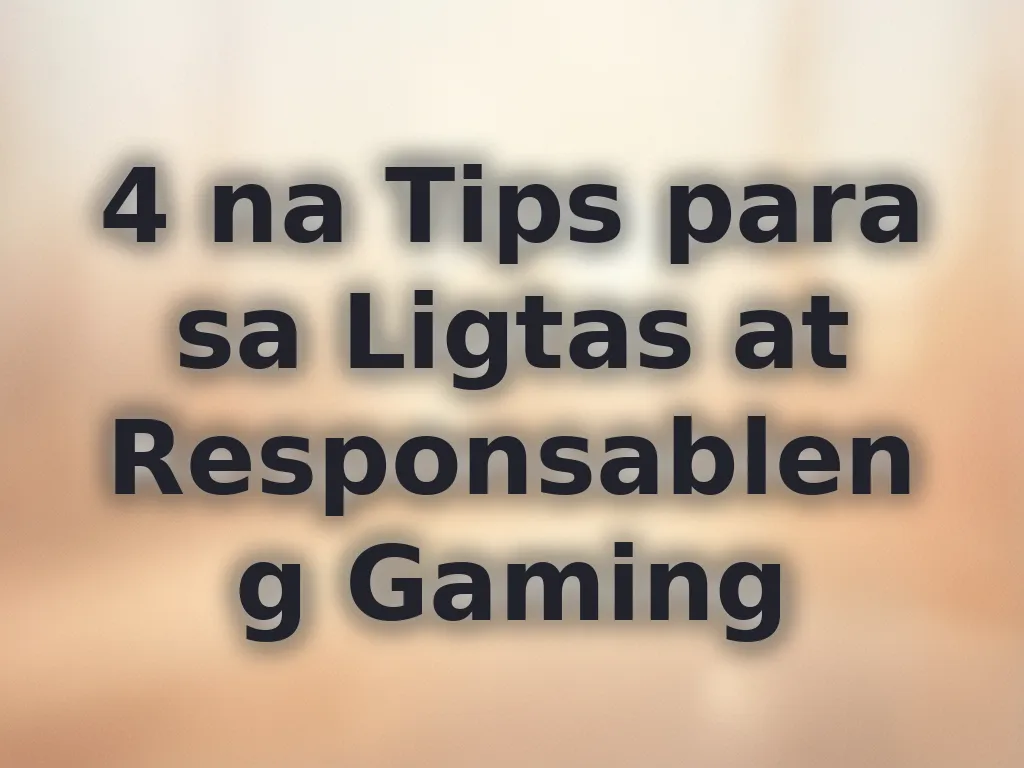 Tips sa responsableng gaming